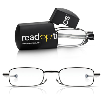 Read Optics Gunmetal Grey Compact Folding Reading Glasses For Men & Women
