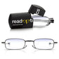 2 PACK - Gunmetal Grey Compact Folding Blue Light Blocking Reading Glasses For Men & Women