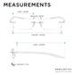 Read Optics Frosted Clear Rectangular Rimless Reading Glasses for Men & Women