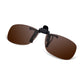 Read Optics Brown Clip-On Sunglasses Polarised UV Tinted Lenses For Men & Women
