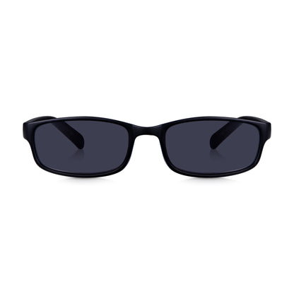Read Optics Matt Black Rectangular Sun Reading Glasses for Men & Women
