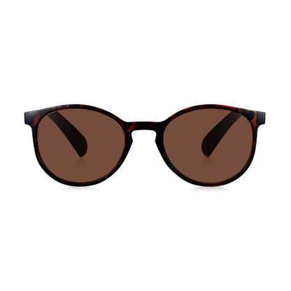 Read Optics Shiny Dark Tortoiseshell Round Sun Reading Glasses for Men & Women