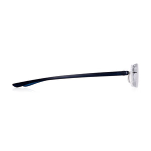 Read Optics Dark Blue Rectangular Rimless Reading Glasses for Men & Women