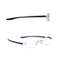 Read Optics Dark Blue Rectangular Rimless Reading Glasses for Men & Women