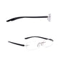 Read Optics Matt Black Rectangular Rimless Reading Glasses for Men & Women