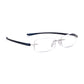 Read Optics Dark Blue Rectangular Rimless Reading Glasses for Men & Women