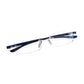 Read Optics Dark Blue Rectangular Rimless Reading Glasses for Men & Women