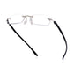 Read Optics Matt Black Rectangular Rimless Reading Glasses for Men & Women