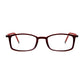Read Optics Crystal Red Rectangular Blue Light Blocking Reading Glasses for Men & Women