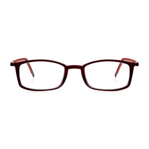 Read Optics Crystal Red Rectangular Blue Light Blocking Reading Glasses for Men & Women