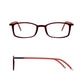 Read Optics Crystal Red Rectangular Blue Light Blocking Reading Glasses for Men & Women