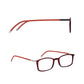 Read Optics Crystal Red Rectangular Blue Light Blocking Reading Glasses for Men & Women