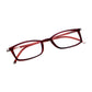 Read Optics Crystal Red Rectangular Blue Light Blocking Reading Glasses for Men & Women