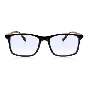 Black & Tortoiseshell Rectangle Blue Light Blocking Reading Glasses For Men & Women