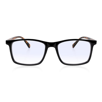 Black & Tortoiseshell Rectangle Blue Light Blocking Reading Glasses For Men & Women