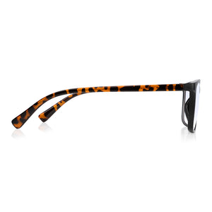 Black & Tortoiseshell Rectangle Blue Light Blocking Reading Glasses For Men & Women