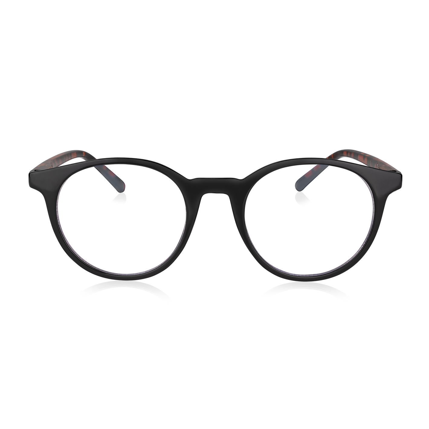 Black & Tortoiseshell Round Reading Glasses For Men & Women