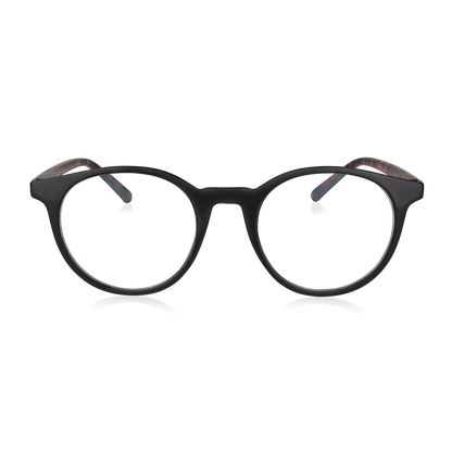 Black & Tortoiseshell Round Reading Glasses For Men & Women