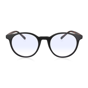 Black & Tortoiseshell Round Blue Light Blocking Reading Glasses For Men & Women