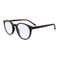 Black & Tortoiseshell Round Blue Light Blocking Reading Glasses For Men & Women
