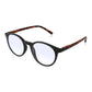 Black & Tortoiseshell Round Blue Light Blocking Reading Glasses For Men & Women