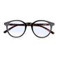 Black & Tortoiseshell Round Blue Light Blocking Reading Glasses For Men & Women