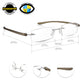 Read Optics Grey Rectangular Rimless Reading Glasses for Men & Women