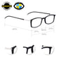 Read Optics Super Thin Black Rectangular Blue Light Blocking Reading Glasses for Men & Women