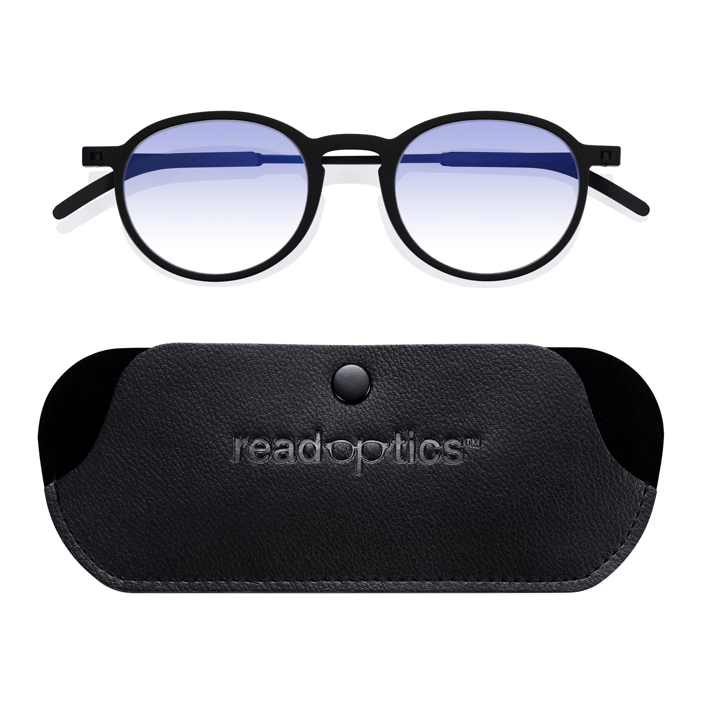 Read Optics Black Round Blue Light Blocking Reading Glasses for Men & Women