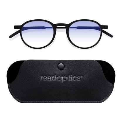 Read Optics Black Round Blue Light Blocking Reading Glasses for Men & Women