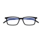 Read Optics Black Rectangular Anti Blue Light Reading Glasses for Men & Women