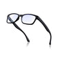 Black Rectangular Blue Light Blocking Reading Glasses For Men & Women