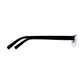 Black and Gunmetal Rectangular Semi Rimless Reading Glasses with Spring Hinges For Men & Women