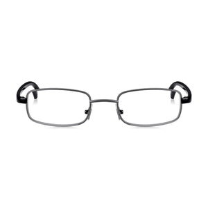 Gunmetal and Black Square Reading Glasses For Men & Women