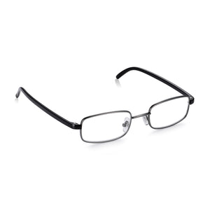 Gunmetal and Black Square Reading Glasses For Men & Women