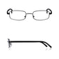 Gunmetal and Black Square Reading Glasses For Men & Women