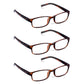 3 Pack - Read Optics Brown Tortoiseshell Square Reading Glasses For Men & Women