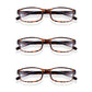 3 Pack - Read Optics Brown Tortoiseshell Square Reading Glasses For Men & Women