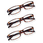 3 Pack - Read Optics Brown Tortoiseshell Square Reading Glasses For Men & Women