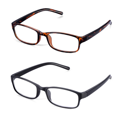 Brown Tortoiseshell Square Reading Glasses For Men & Women Bundle