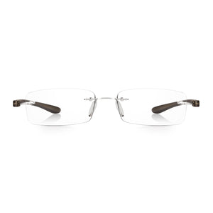 Read Optics Grey Rectangular Rimless Reading Glasses for Men & Women