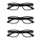 3 Pack - Black Square Reading Glasses For Men & Women