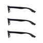 3 Pack - Black Square Reading Glasses For Men & Women