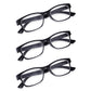 3 Pack - Black Square Reading Glasses For Men & Women