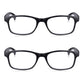2 Pack - Black Square Reading Glasses for Men & Women