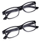 2 Pack - Black Square Reading Glasses for Men & Women