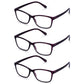 3 Pack - Read Optics Purple Tortoiseshell Rectangular Reading Glasses For Women