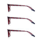 3 Pack - Read Optics Red Rectangular Reading Glasses For Men and Women