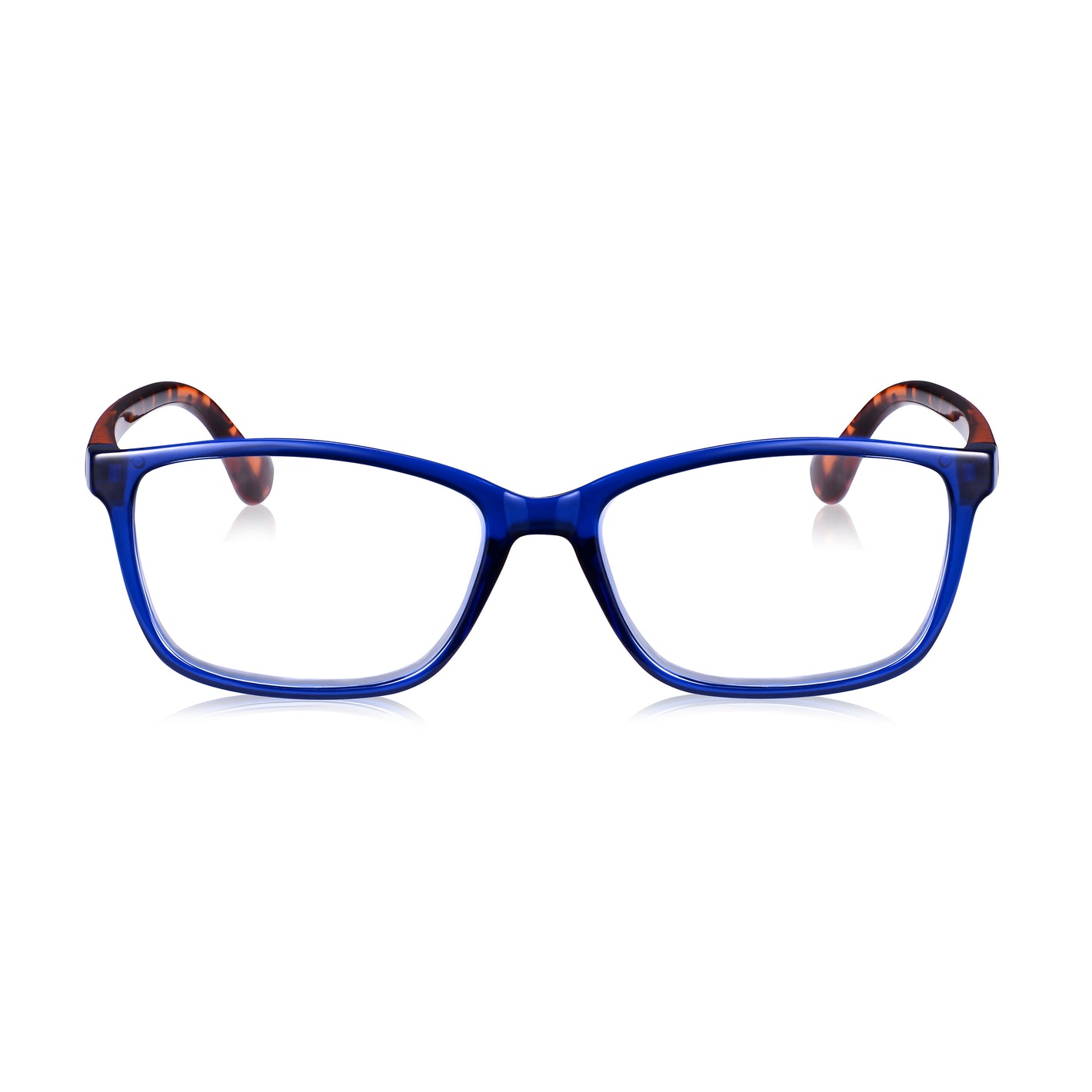 Read Optics Blue and Brown Tortoiseshell Rectangular Reading Glasses For Men & Women