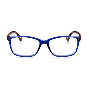 Read Optics Blue and Brown Tortoiseshell Rectangular Reading Glasses For Men & Women